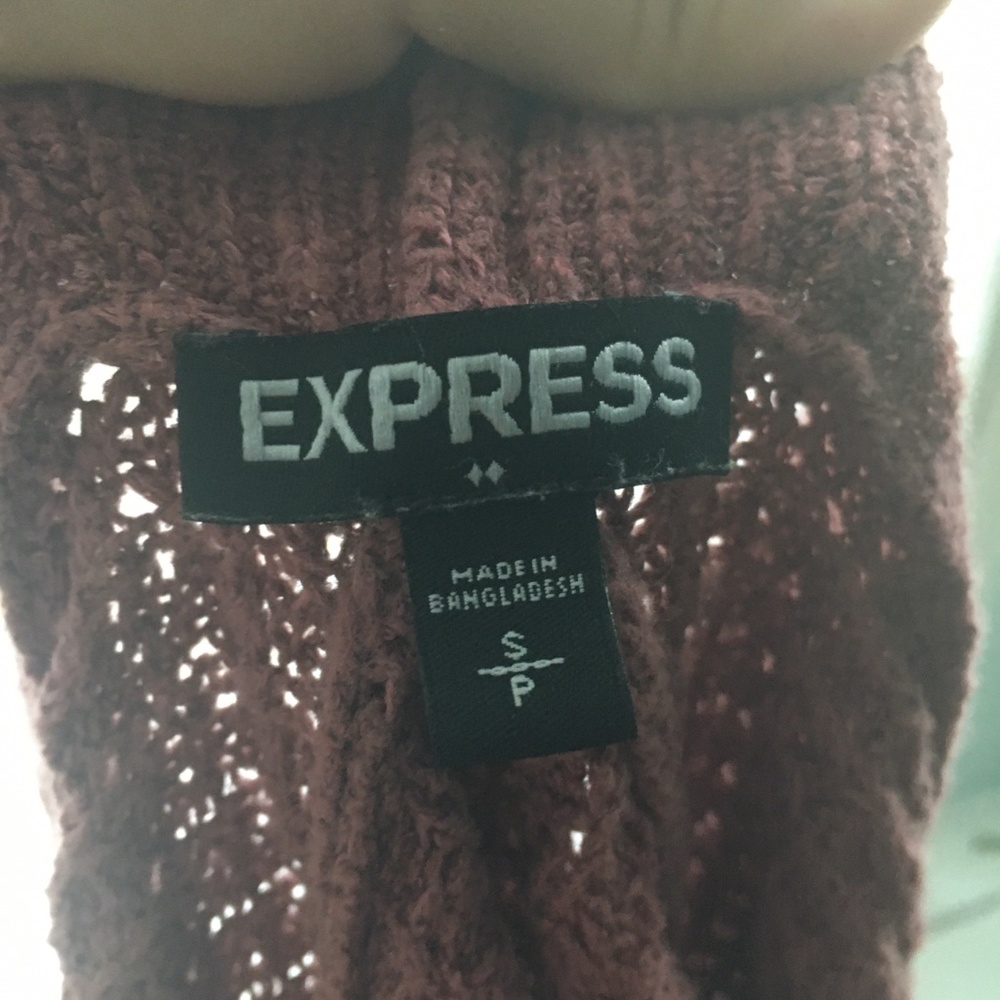 Express Mauve Pink Cardigan W/ Dolman Sleeves - Picture 3 of 3